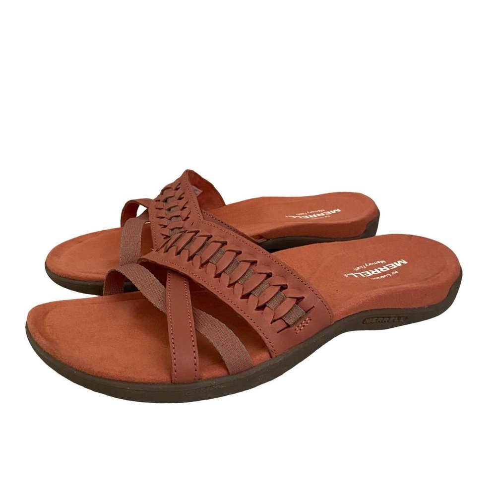 NWOT Merrell Around Town Slide Slide Redwood Sandal US Women Size 8 - Picture 2 of 10